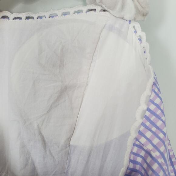 Lilly Pulitzer Olivet Stretch Midi Dress Light Lilac Gingham Style Size 16 NEW - Picture 8 of 14